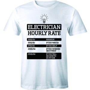 Electrician Hourly Rate Electrical Men's T-shirt